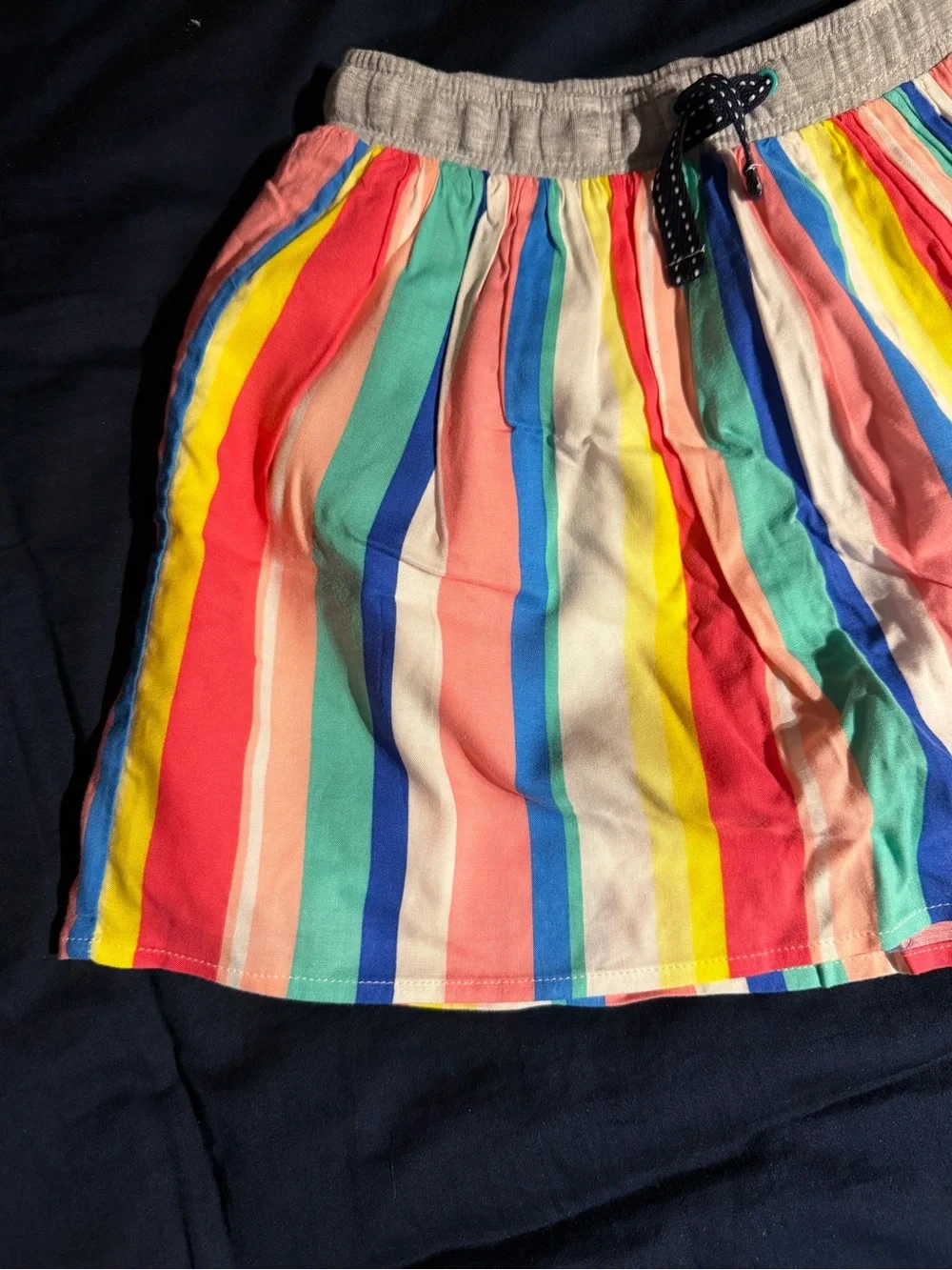 Cat & Jack Multi-Color Rainbow Stripe Skirt - Red, Yellow, Green, Blue, Pink